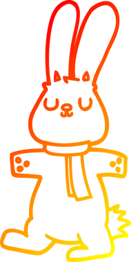 Bir insan tarafından çizilmiş çizgi film tavşanı çizimi