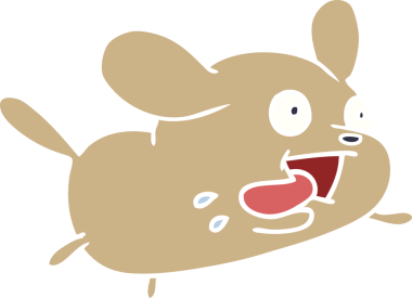 Bir insan tarafından çizilmiş kawai köpeği karikatürü.