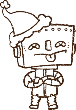 Bir insan tarafından çizilen neşeli Robot Kömür Çizimi