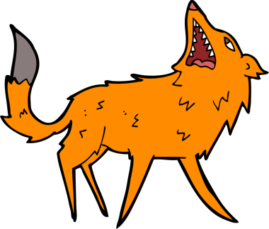 Bir insan tarafından çizilmiş bir tilki resmi.