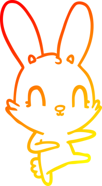 Bir insan tarafından çizilmiş sevimli bir tavşan çizgi film çizimi.