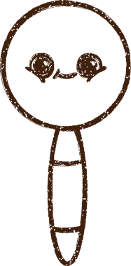 Bir insan tarafından çizilen Büyüteç Kömür Çizimi