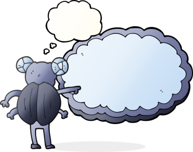 Bir insan tarafından çizilmiş serbest çizilmiş düşünce balonu karikatürü.