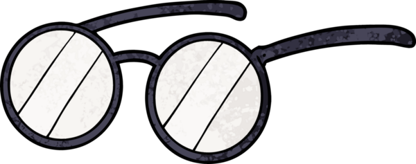 bir insan tarafından çizilmiş karikatür gözlüğü