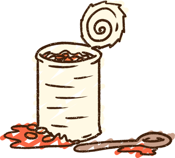 Bir insan tarafından çizilen Konserve Yemek Tebeşiri