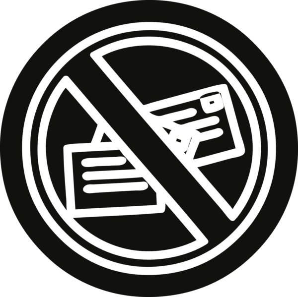 bir insan tarafından çizilmiş bir posta simgesi yok