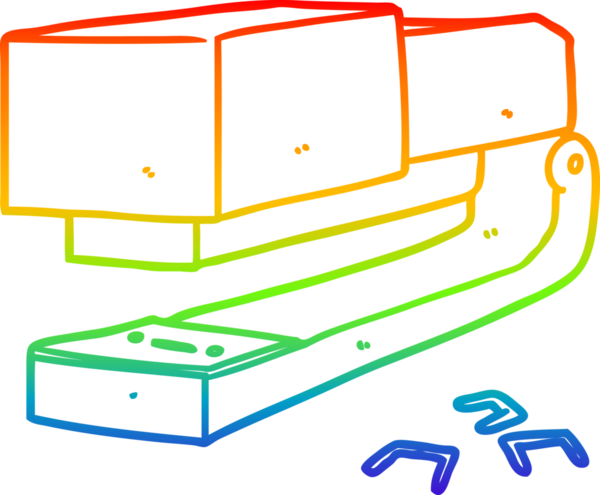 gökkuşağı gradyan çizimi bir insan tarafından çizilmiş bir çizgi ofis zımbası.