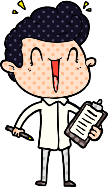 Bir insan tarafından çizilmiş heyecanlı bir çizgi film.