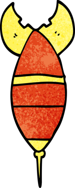 bir insan tarafından çizilmiş karalama roketi