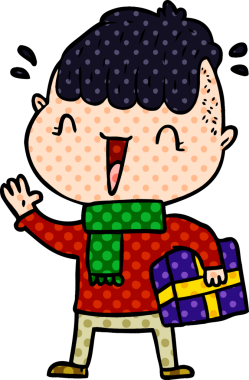 Bir insan tarafından çizilmiş mutlu çocuk.