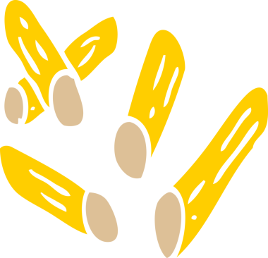 Bir insan tarafından çizilmiş karalama buğday makarnası.