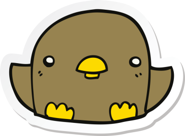 Bir insan tarafından çizilmiş bir karikatür hatunun çıkartması.