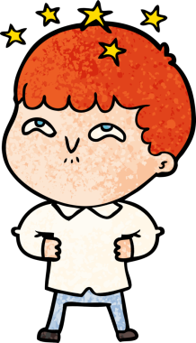 çizgi film bir insan tarafından çizilmiş hayret verici çocuk.