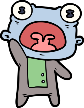 Bir insan tarafından çizilmiş garip uzaylı dalgaları.