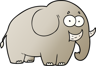 Bir insan tarafından çizilmiş bir fil.