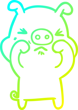 Bir insan tarafından çizilmiş soğuk gradyan çizgi çizimi.