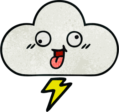 Bir insan tarafından çizilmiş fırtına bulutunun retro grunge deseni.