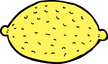 bir insan tarafından çizilmiş limon karikatürü