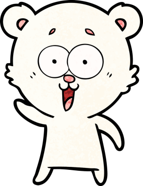 Bir insan tarafından çizilmiş kutup ayısı karikatürü