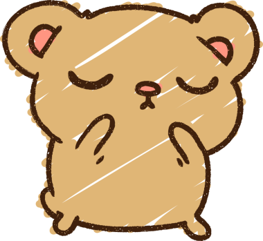 Bir insan tarafından çizilmiş Sevimli Ayı Tebeşiri