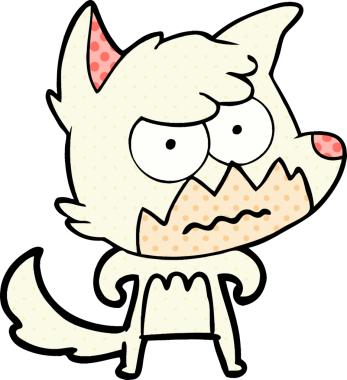 Bir insan tarafından çizilmiş bir tilki.