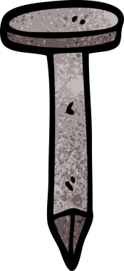 Bir insan tarafından çizilmiş karalama demir çivi