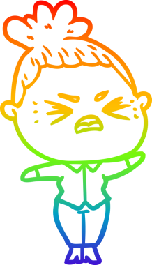 Bir insan tarafından çizilmiş kızgın bir karikatür çizimi.