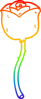 gökkuşağı gradyan çizgi çizimi bir insan tarafından çizilmiş bir gül