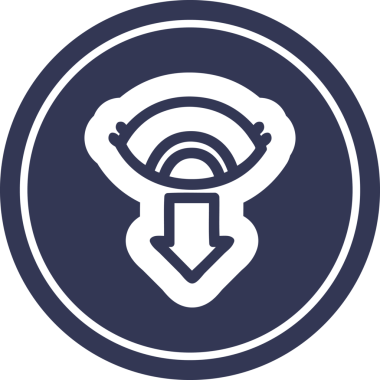 bir insan tarafından çizilmiş göz yuvarlak simgesi.