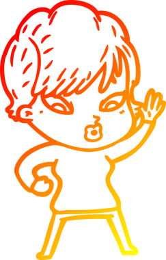 Bir insan tarafından çizilmiş bir karikatür kadın çizimi