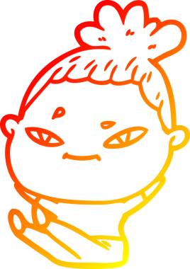 Bir insan tarafından çizilmiş bir karikatür kadın çizimi