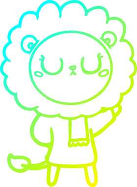 Bir insan tarafından çizilmiş karikatür aslanı çizimi.