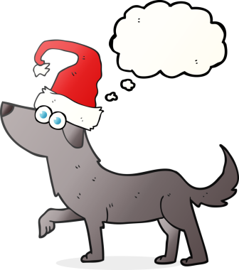 Bir insan tarafından çizilmiş serbest çizim baloncuk köpek.