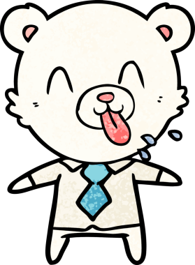 Bir insan tarafından çizilmiş kutup ayısı karikatürü