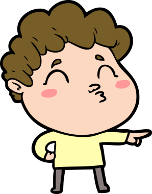 Çizgi film adamı somurtuyor Bir insan tarafından çizilmiş