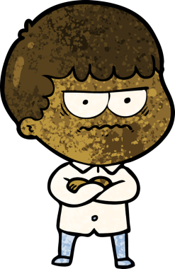 Bir insan tarafından çizilmiş el çizimi karikatür