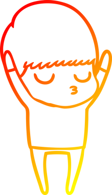 İnsan tarafından çizilmiş bir çizgi film karakteri çizimi.