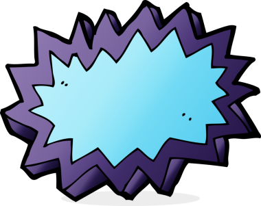 bir insan tarafından çizilmiş çizgi film patlama sembolü