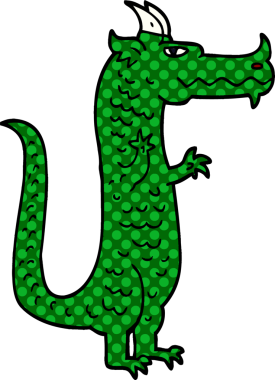 Bir insan tarafından çizilmiş sihirli ejderha.