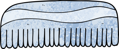 bir insan tarafından çizilmiş karikatür tarağı