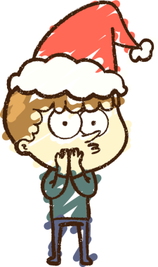 Bir insan tarafından çizilen Noel Adam Tebeşiri