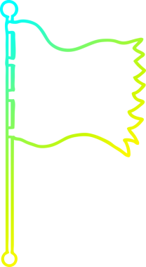 Bir insan tarafından çizilen bayrağın soğuk gradyan çizgisi.