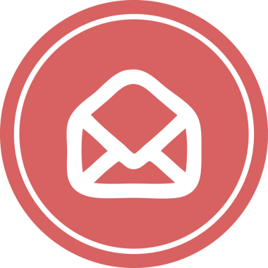 bir insan tarafından çizilmiş zarf harfi dairesel simgesi