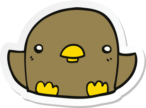 Bir insan tarafından çizilmiş bir karikatür hatunun çıkartması.