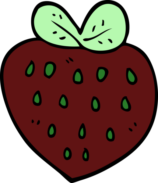 Bir insan tarafından çizilmiş karalama çileği.