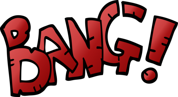 vektör gradyan çizim çizgi film patlama sembolü bir insan tarafından çizildi