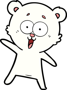 Bir insan tarafından çizilmiş kutup ayısı karikatürü