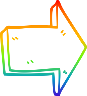 gökkuşağı gradyan çizgi çizimi bir insan tarafından çizilmiş bir çizgi film yönetmeni oku