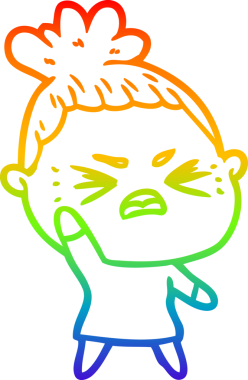 Bir insan tarafından çizilmiş kızgın bir karikatür çizimi.