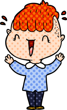 Bir insan tarafından çizilmiş mutlu çocuk.